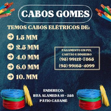 Cabos Elétricos Gomes - Diversas Bitolas