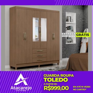 Guarda Roupa Casal Entrega e Montagem Grátis