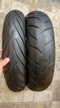Par pneu usado Dunlop Sport Max D222 160/60-17 e 120/70-17