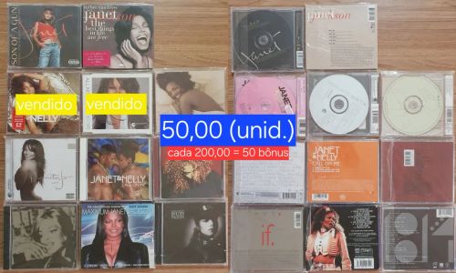 JANET JACKSON - coleção singles, cds e dvds.