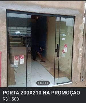 Porta de Vidro 200x210 - Promoção!