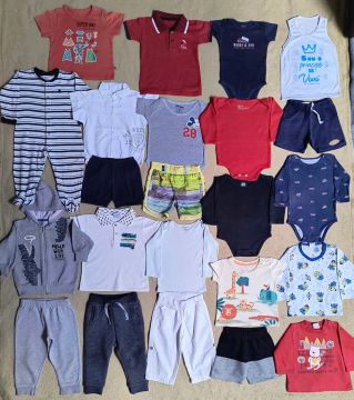 Lote de roupas de menino 9/12 meses - 23 peças sem graves (não aceito oferta)