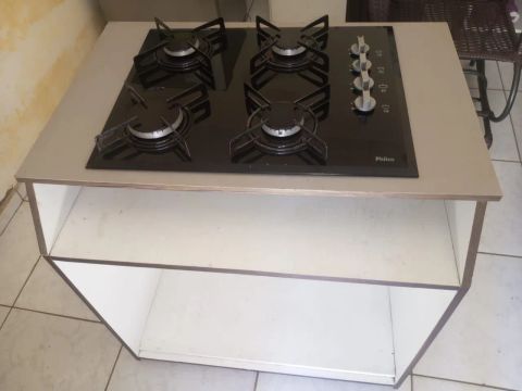 Fogão Cooktop Philco 4 Bocas + bancada em MDF.