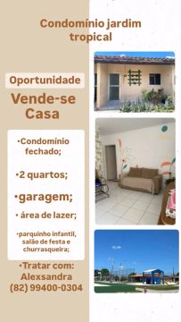 Vende-se casa condomínio jardim tropical
