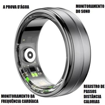 Anel Inteligente Smart Ring Aço Titânio Colmi R06
