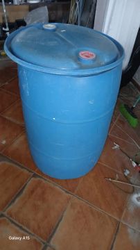 Tambor de plástico azul 200 litros