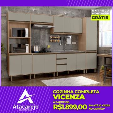 Armário de Cozinha Completa Entrega e Montagem Grátis