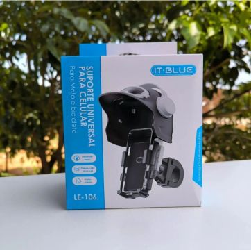 Suporte Universal Para Celular Moto e Bicicleta Com Proteção Capacete Contra Sol e Chuva 