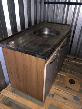 Armário de cozinha com pia inox 