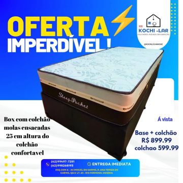 Cama Box + Colchão Ortosleep Sleep Pocket - Imperdível!