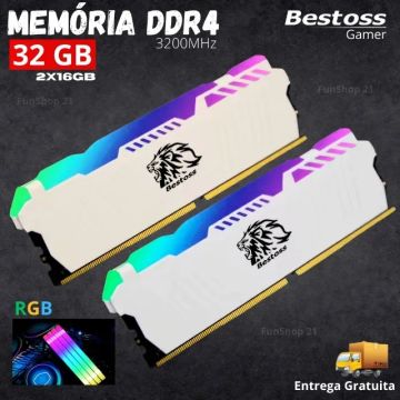 Memória RGB DDR4 3200MHz 2x16GB (32GB)