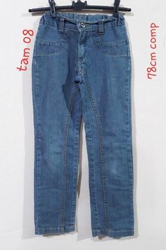 Calça jeans tam 8 de menino impecável medidas na primeira foto 
