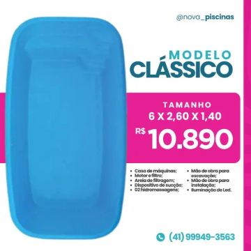 PISCINA EM FIBRA 6X2,60X1,40