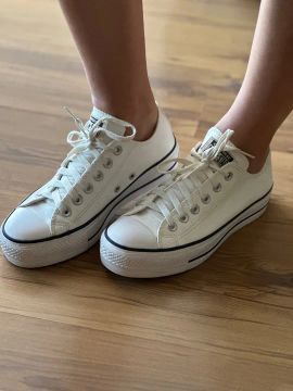 Converse All Star Platform Branco TAM 35