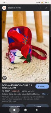 Bolsa Arpoador Aquarela Floral Farm