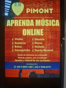 Aula de violao guitarra baixo teclado piano cavaquinho ukulele pelo WhatsApp 