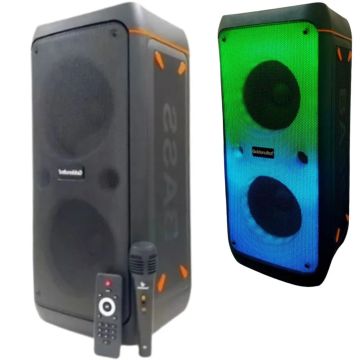 Caixa de Som Portátil Goldenultra com Microfone e Controle Remoto