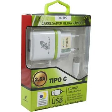 Carregador Com Cabo X-Cell USB C XC-TPC - WZetta
