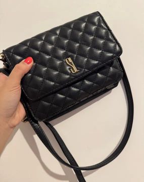 Bolsa de Ombro Preta Santa Lolla