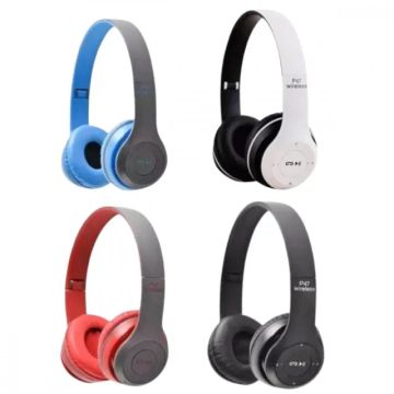 Fone De Ouvido Bluetooth P47 Sem Fio Headphone para Celular Estéreo Redução de Ruídos