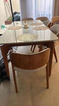 produto novo da fábrica Conjunto de Mesa e cadeiras madeira maciça