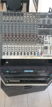 Mesa Som Behringer 1832 FX Xenyx C/ 2Deck CD + Case Rack 6u 