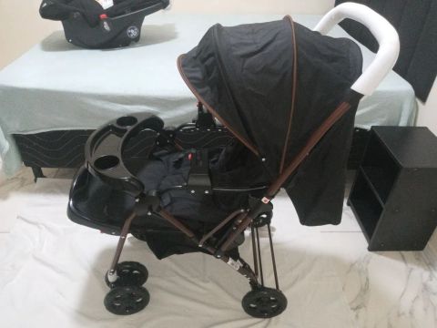 Carrinho de Bebê com Bebê Conforto Cosco Kids Travel System TS DUO Reverse 0 a 15kg