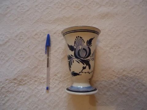 Vaso pintado a mão holandes