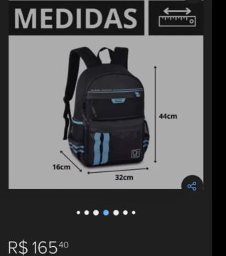 Mochila Escolar Masculina Ocean Pacific - Preta