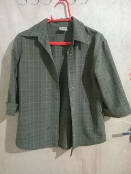 Camisa xadrez verde - tamanho M