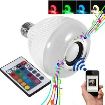 Lampada Led Music Bluetooth 7w Caixa De Som Controle
