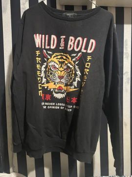 Moletom Flanelado Fechado Forever 21 Wild Preto - Tamanho P