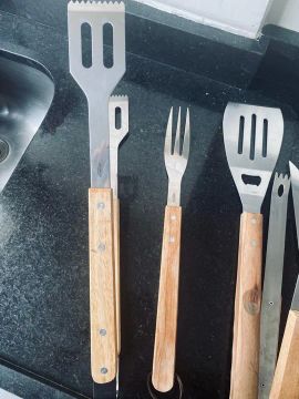 Kit Espátula de Madeira para Churrasco