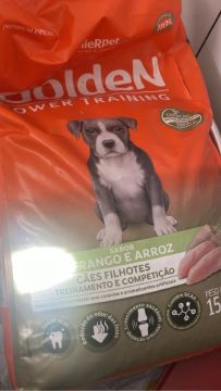 Racao pra filhote 15kg golden power trainer