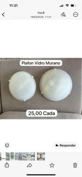 Luminária Plafon Vidro Murano