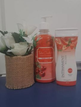 Kit de beleza Abelha Rainha - Hidratante Corporal Cereja e Avelã e Sabonete Íntimo
