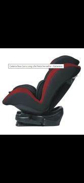 Cadeira para Carro Long Life Preto/Vermelho - Galzerano