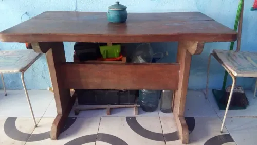 Mesa Retangular Madeira De Tora Maciça - Leia o anúncio