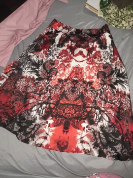 Saia midi estampada