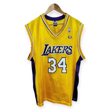 Jersey Champion Los Angeles Lakers #34 Shaquile O?neal