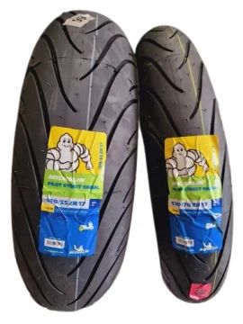 Par Pneus Michelin 120/70-17 e 180/55r17 Pilot Street - originais