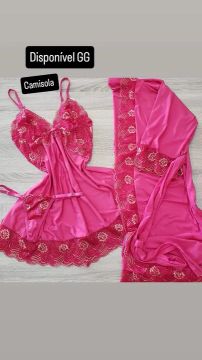 Conjunto de Lingerie Rosa GG - Novo