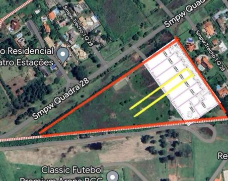 Fração de lote 2.000 m² Park Way ao lado do Country Club