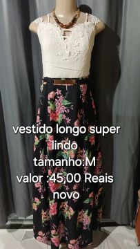 Vestido Longo Floral - Novo