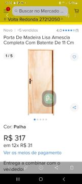 Portanto de madeira já com ein?versada 70×220