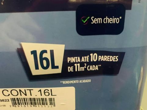 Tinta Coral 16L Branca Acrílico Premium Fosca Renova Exterior E Interior Nova