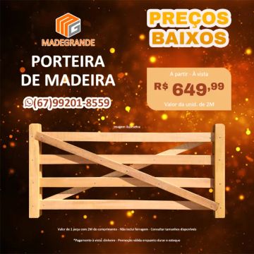 Porteira em Madeira Maciça