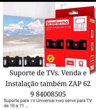 Suporte tv Fixo Serve na parede ou Painel 10 a 71 p