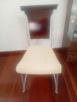 Cadeira de Jantar Moderna com Encosto em Madeira