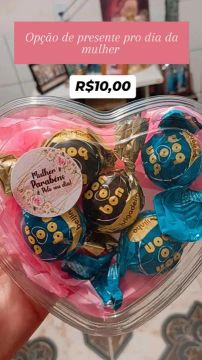 Caixa de bombons para presentear no Dia da Mulher